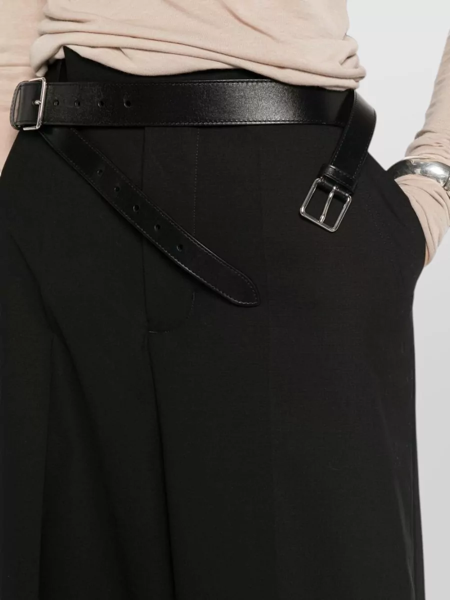 Rick Owens Wool Pleated Wide-Leg Trousers