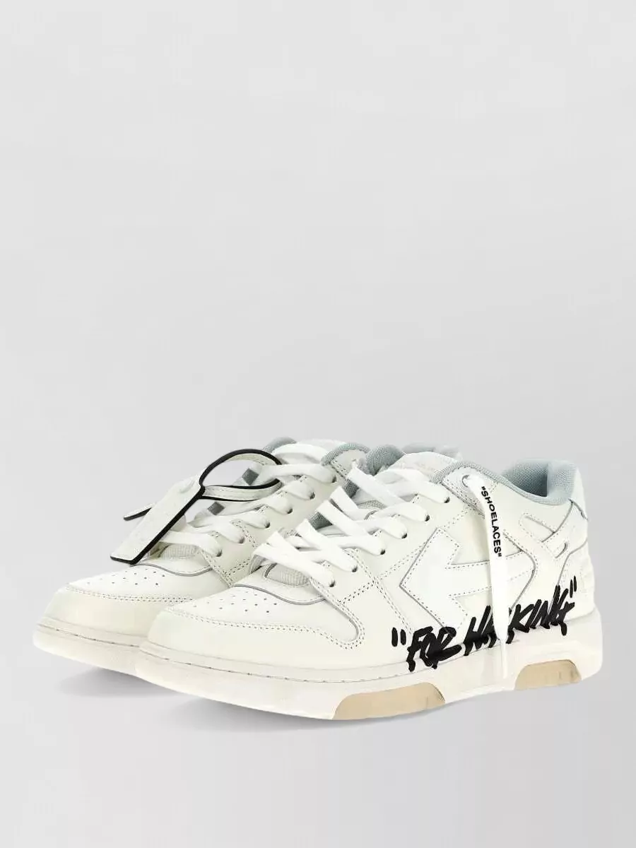 Off-White Leather Low-Top Sneakers