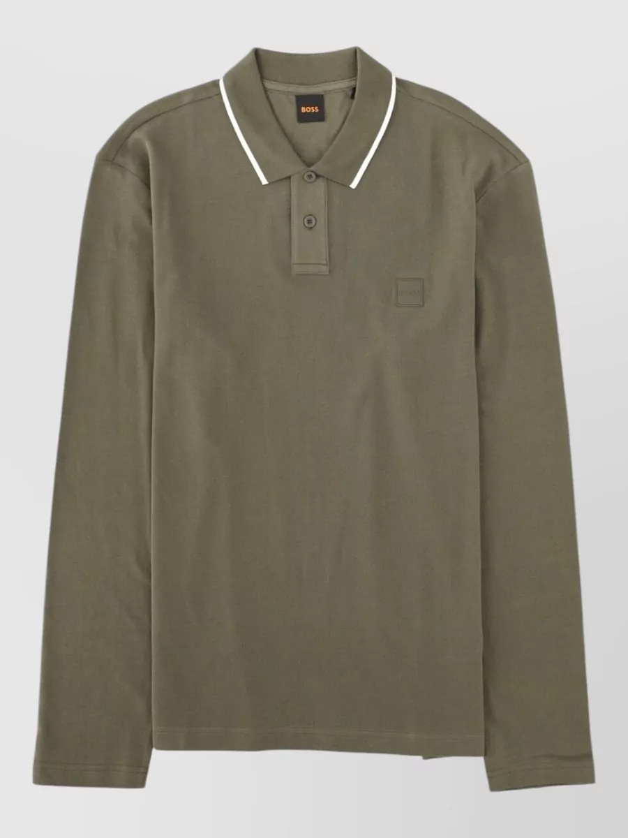 Boss long-sleeve polo shirt