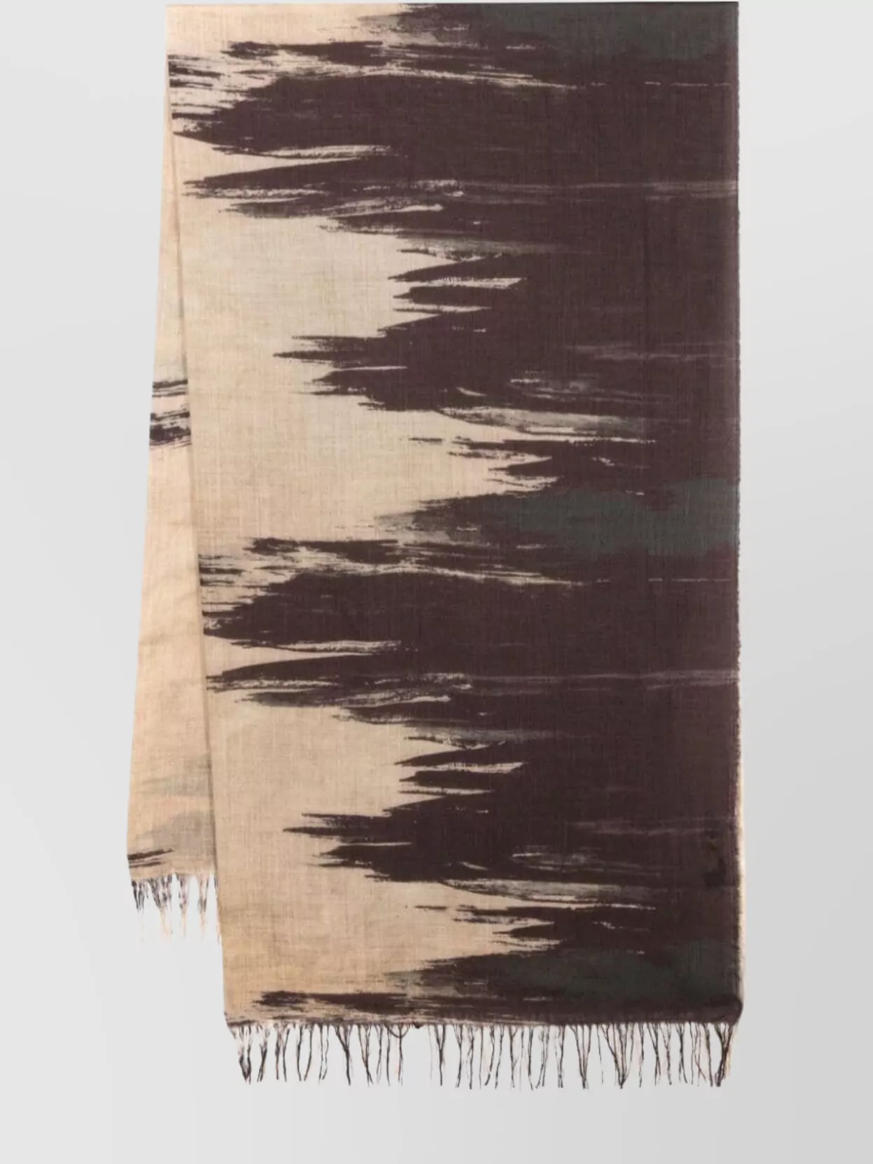 Uma Wang Fringed Abstract Pattern Scarf