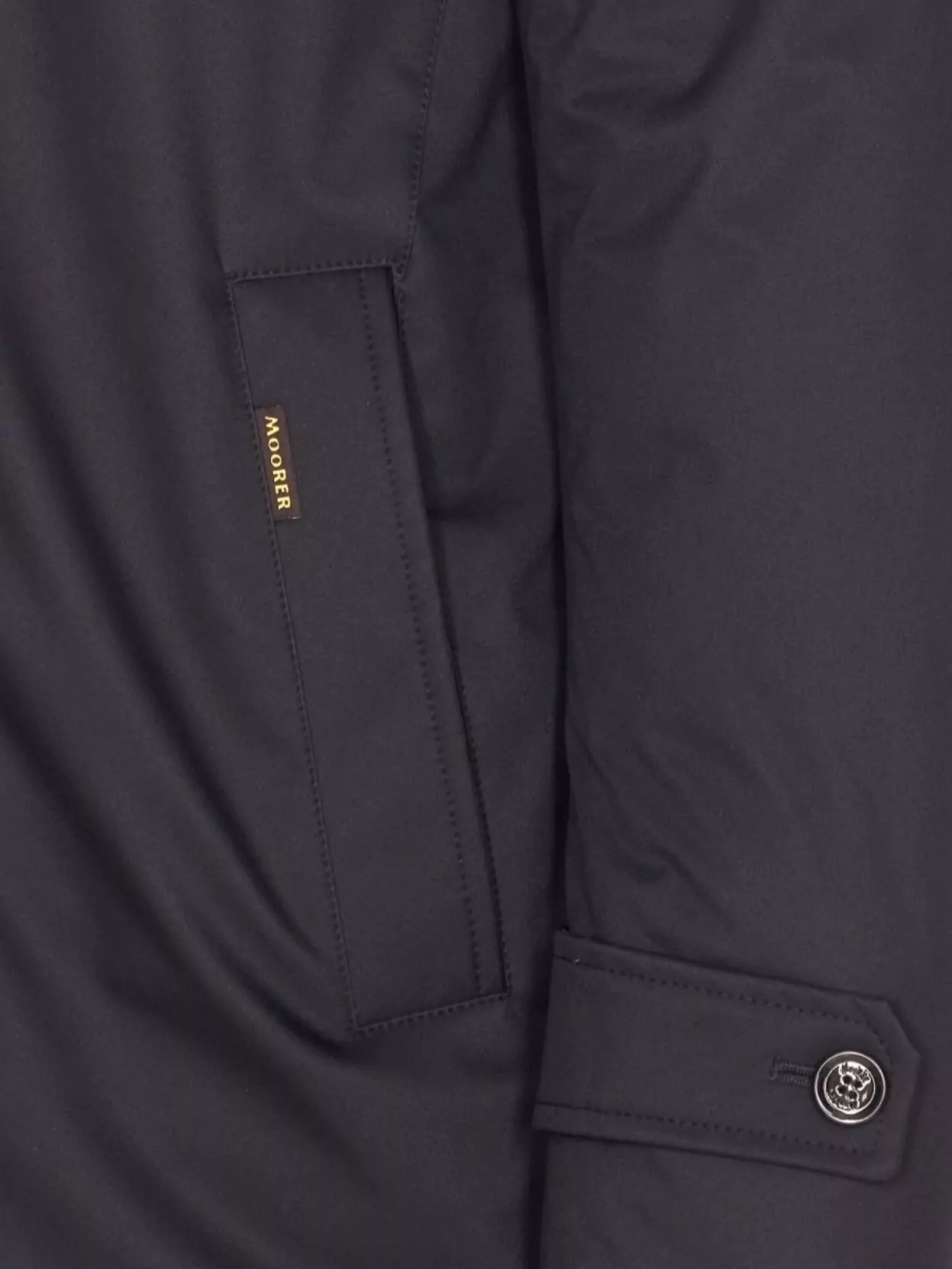 Moorer High Neck Padded Jacket With Cuff Straps