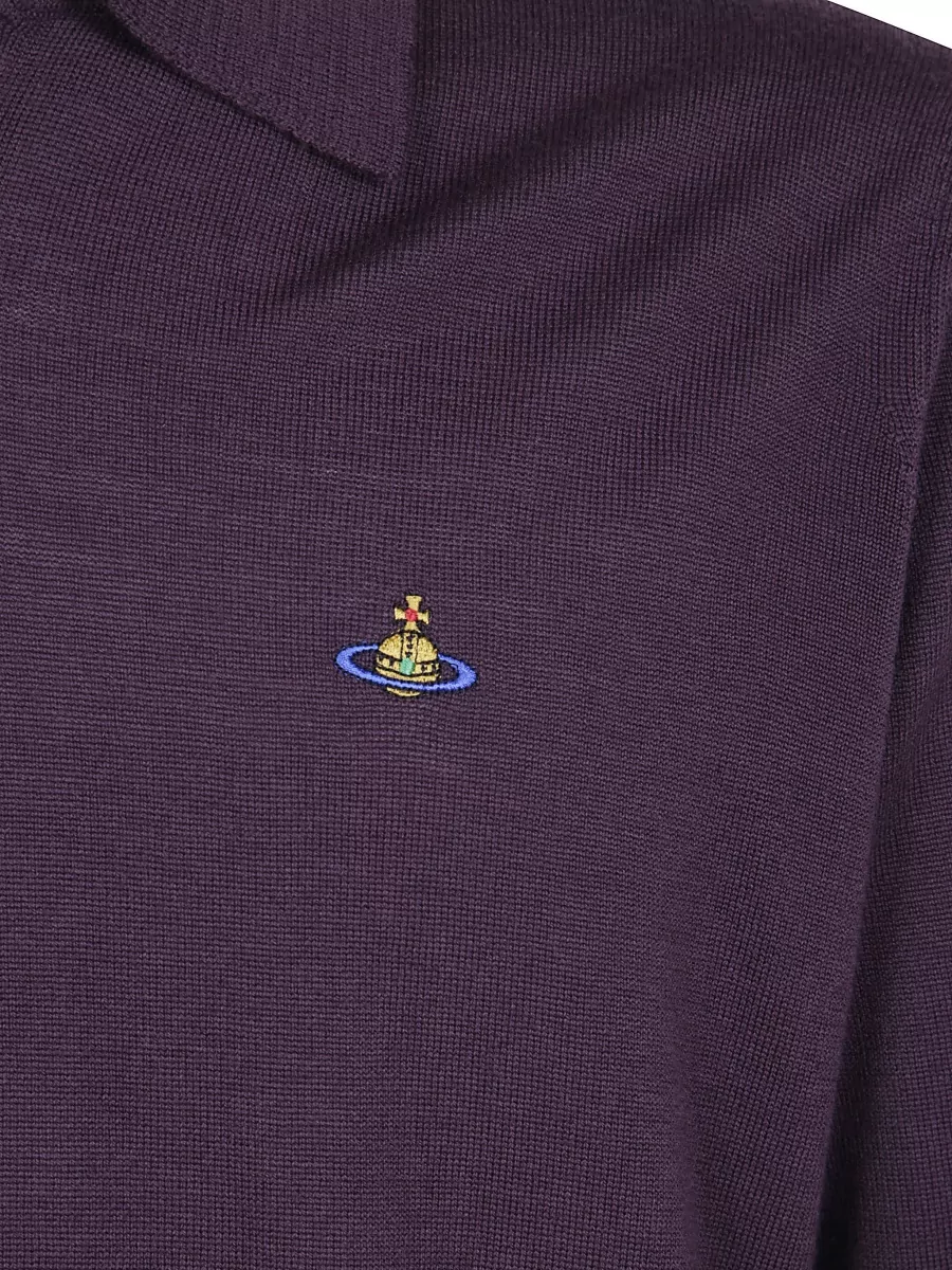Vivienne Westwood Wool Long-Sleeve Polo Sweater