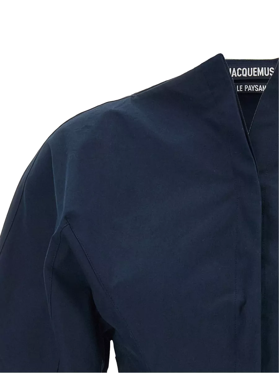 Jacquemus Cotton Boat Neck Short Sleeve Shirt