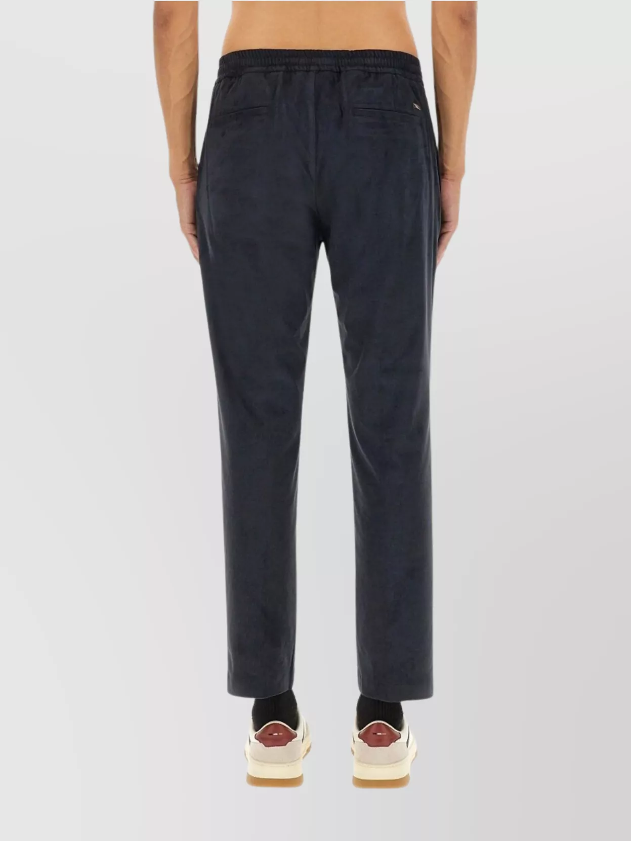 Herno Trousers With Elastic Waistband And Pockets