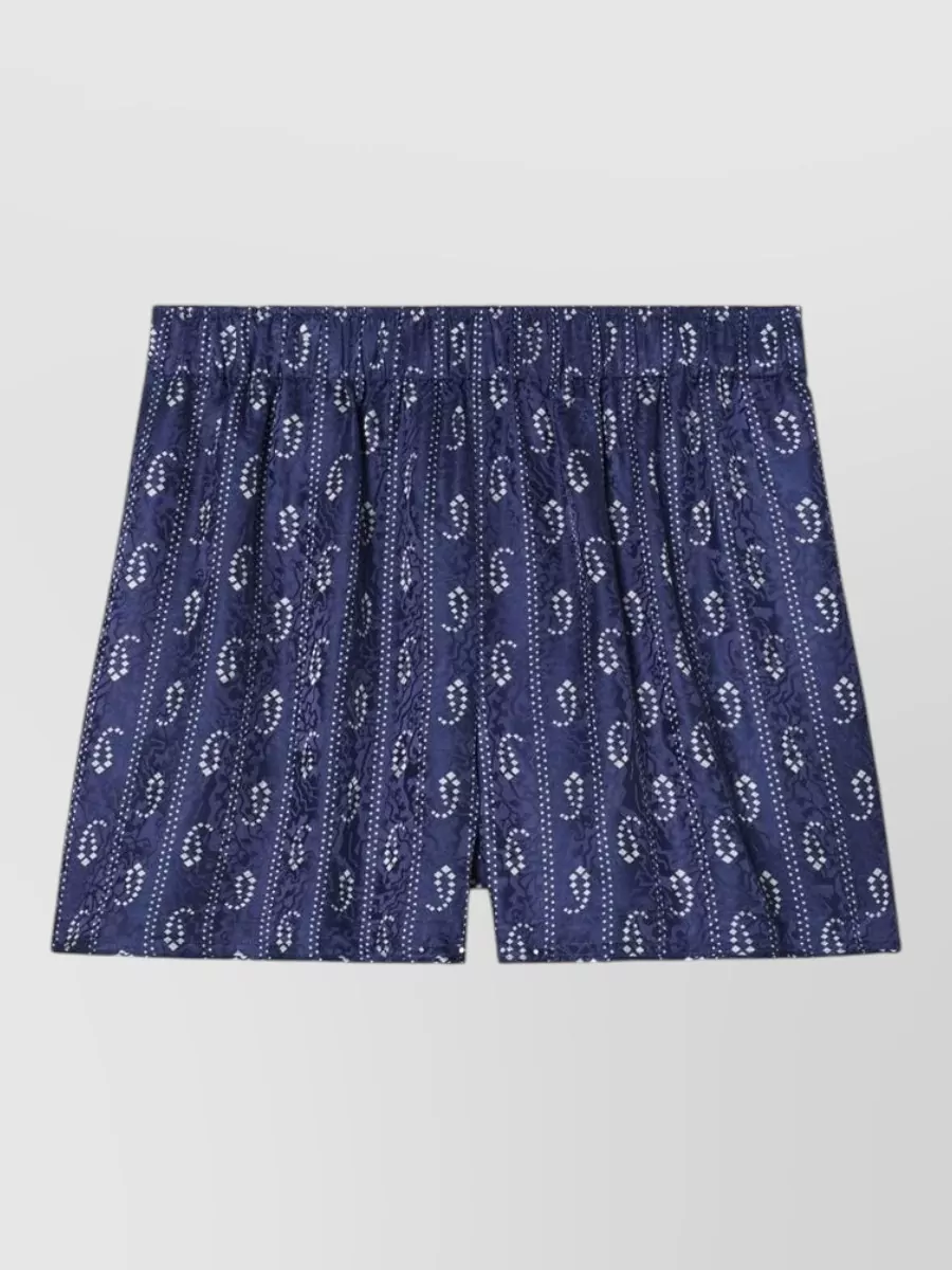 Tory Burch printed satin shorts