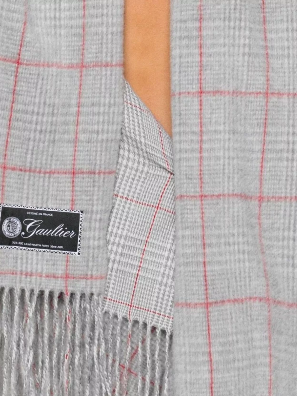 Jean Paul Gaultier Asymmetric Checked Dress Fringe Detail