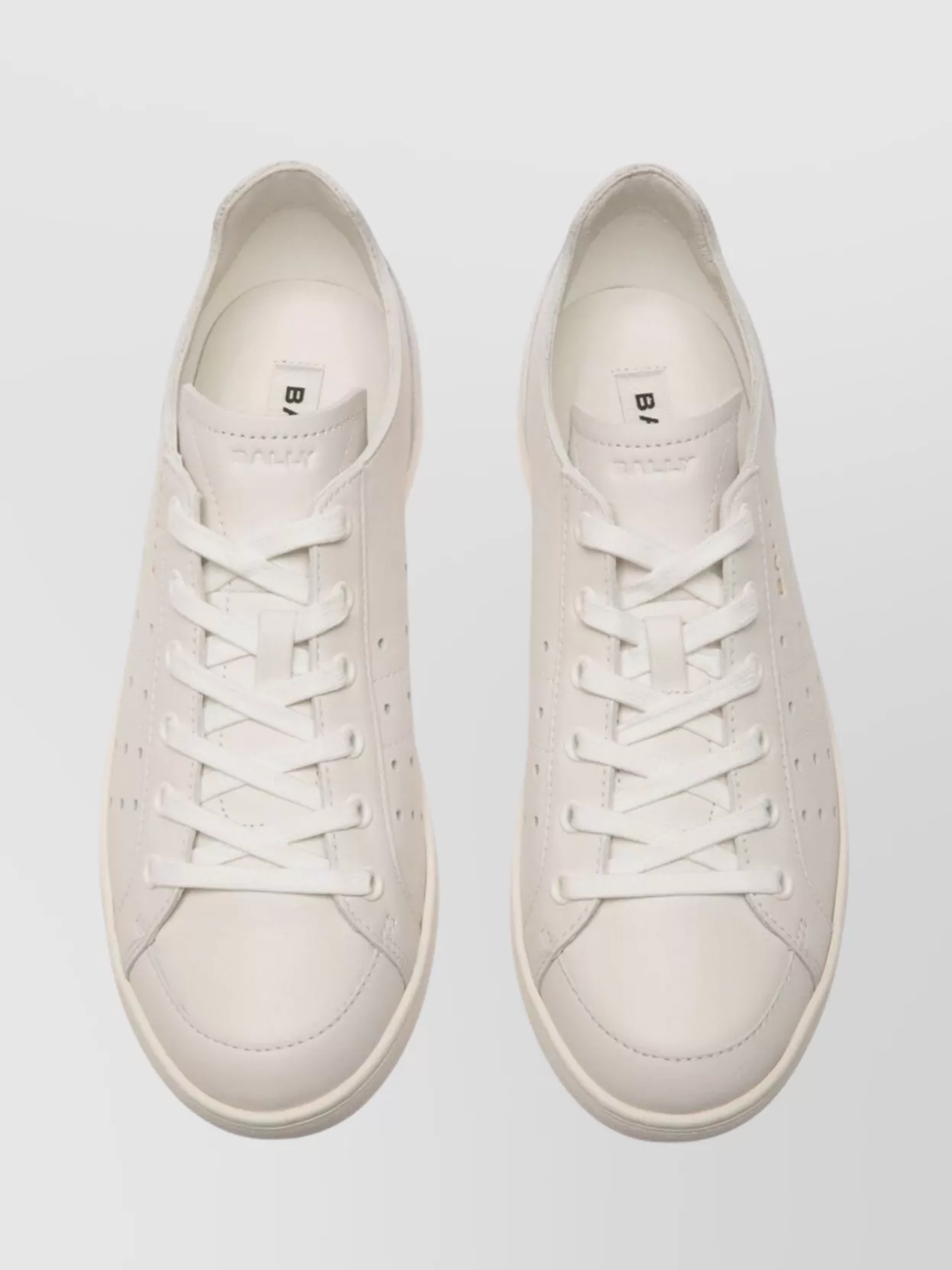 BALLY LOW TOP SNEAKERS WITH PERFORATED RUBBER SOLE