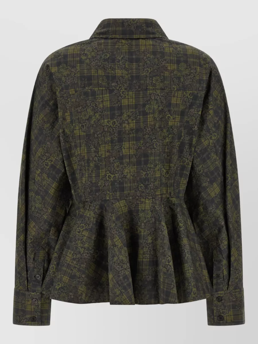 Ganni Floral Checked Shirt