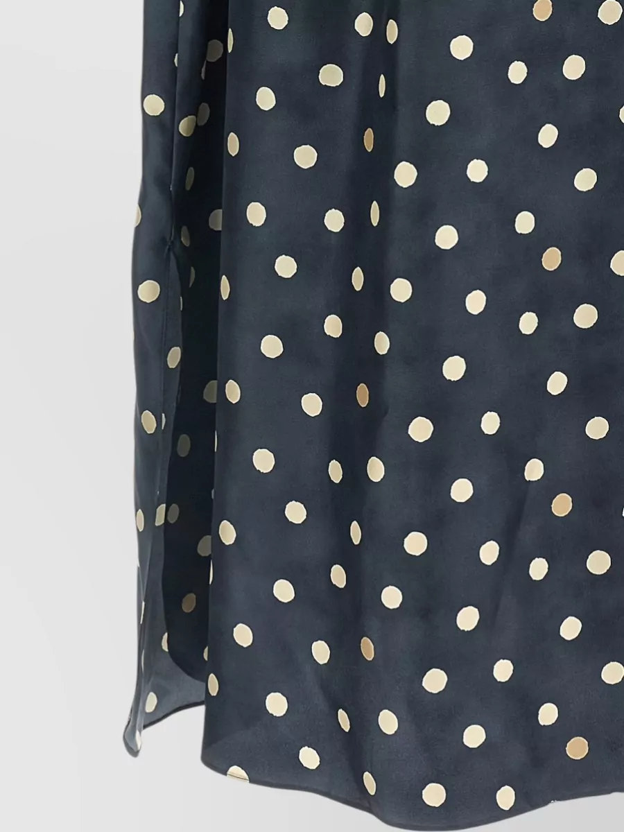 S Max Mara Silk Polka-Dot Midi Shirt Dress
