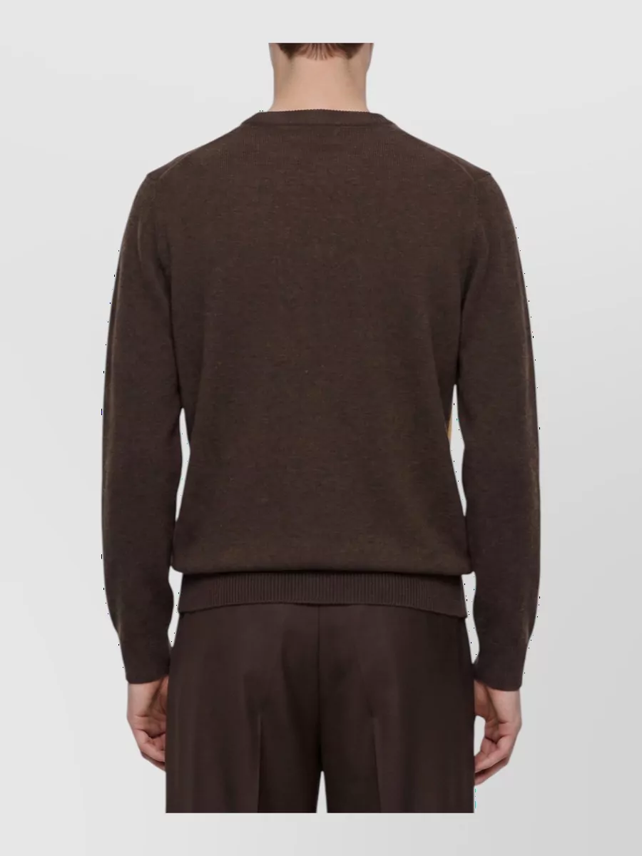 Ballantyne Cashmere Regular-Fit Crew-Neck Diamond-Pattern Jumper