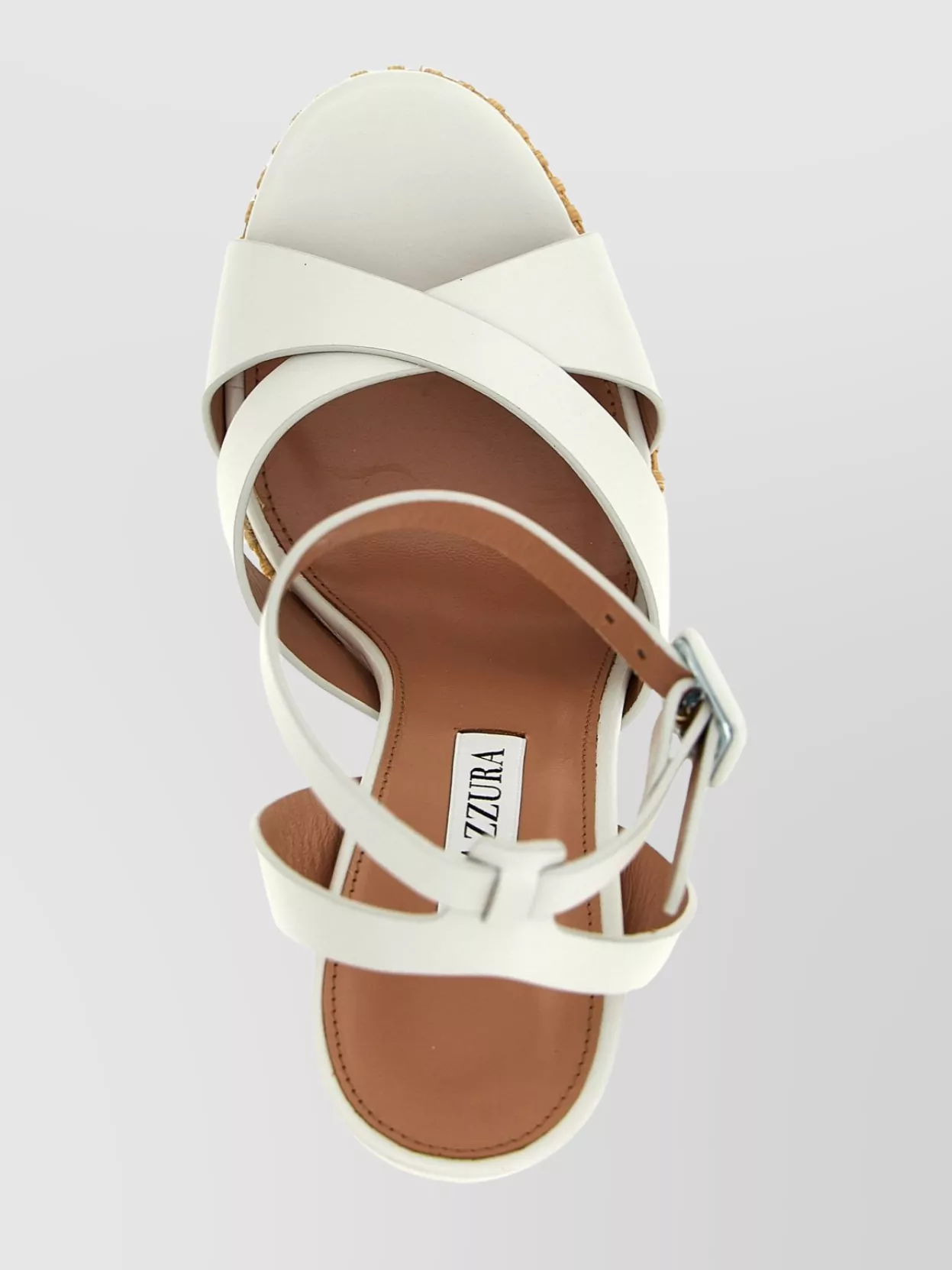 Aquazzura Sunseeker 140 Leather Platform Sandals