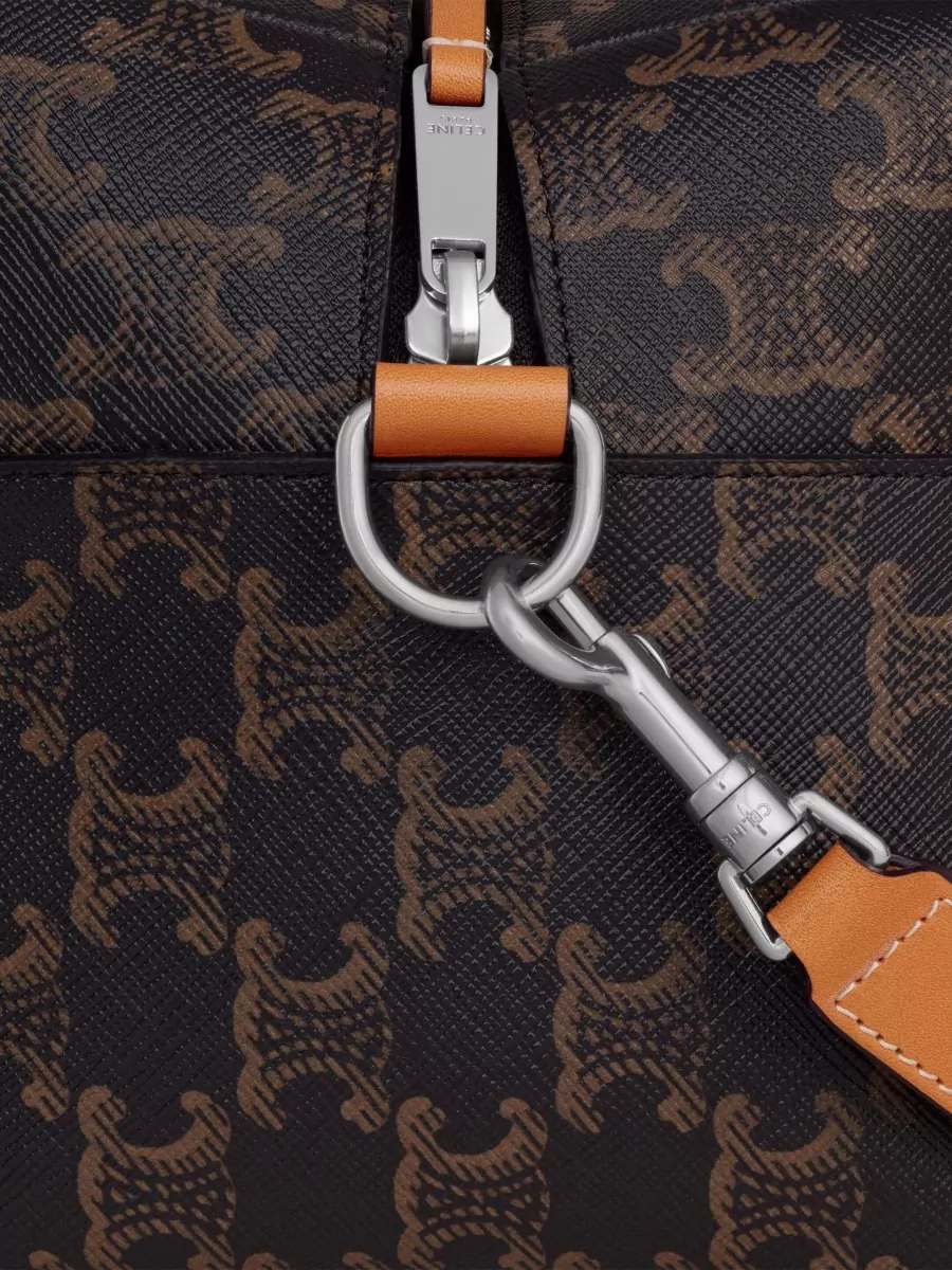 Celine Leather Trimmed Clutch Bag