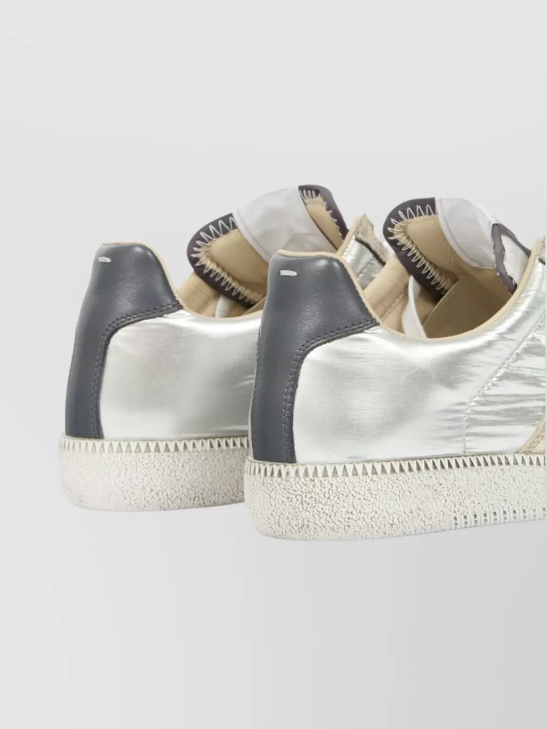 Maison Margiela Replica Sneakers With Metallic Panel Design