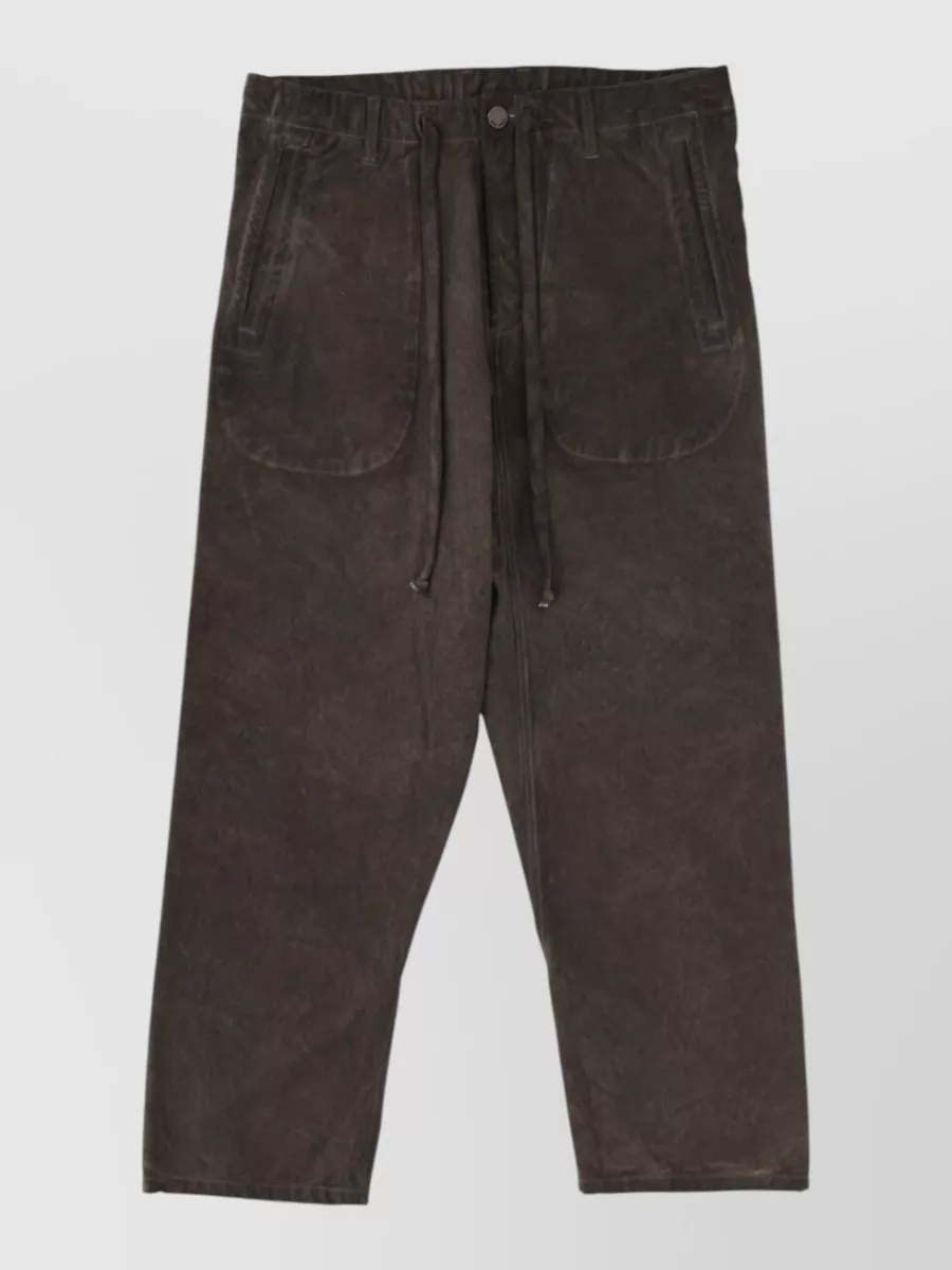 Uma Wang Trousers Large Front Pockets And Back In Black