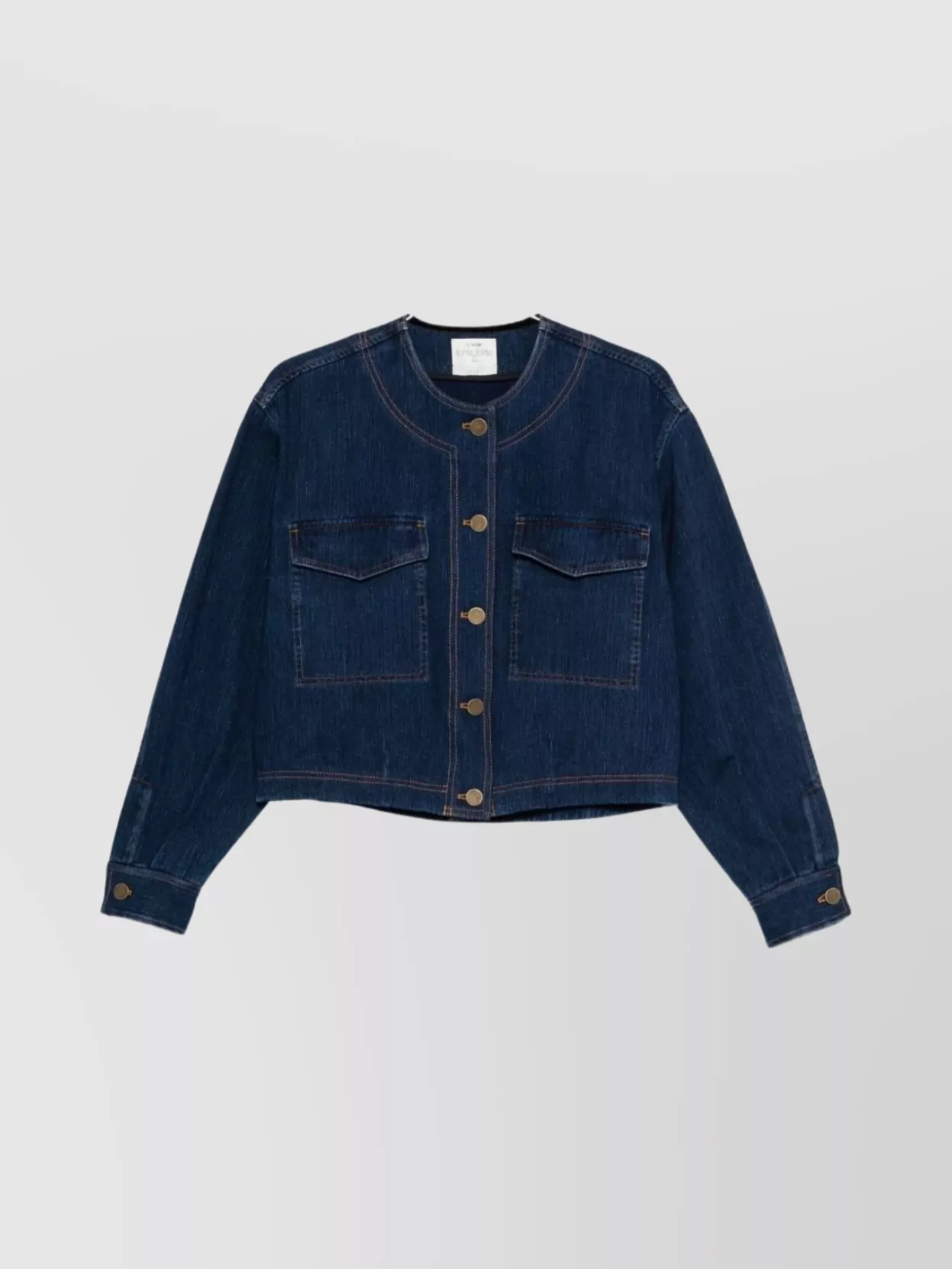 Forte Forte Cotton Overshirt With Chest And Patch Pockets In Blue