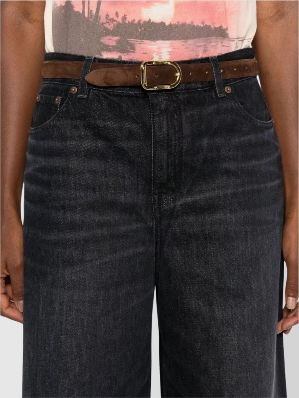 Chloé Wide-Leg Denim Trousers With Belt Loops