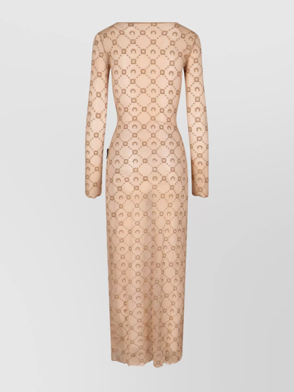 Marine Serre Patterned Knee Length Dress With Long Sleeves
