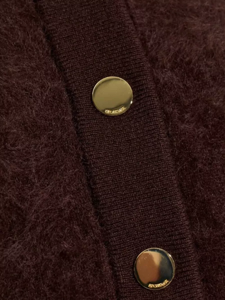 Sportmax Brushed Cashmere Round-Neck Cardigan