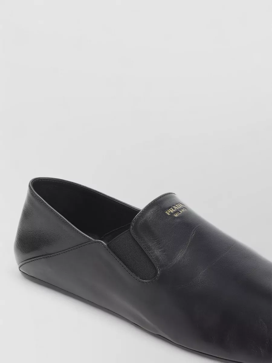 Prada Leather Slip-On Loafers