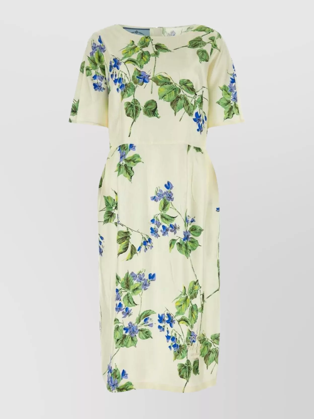 Shop Prada Floral Twill Knee-length Dress