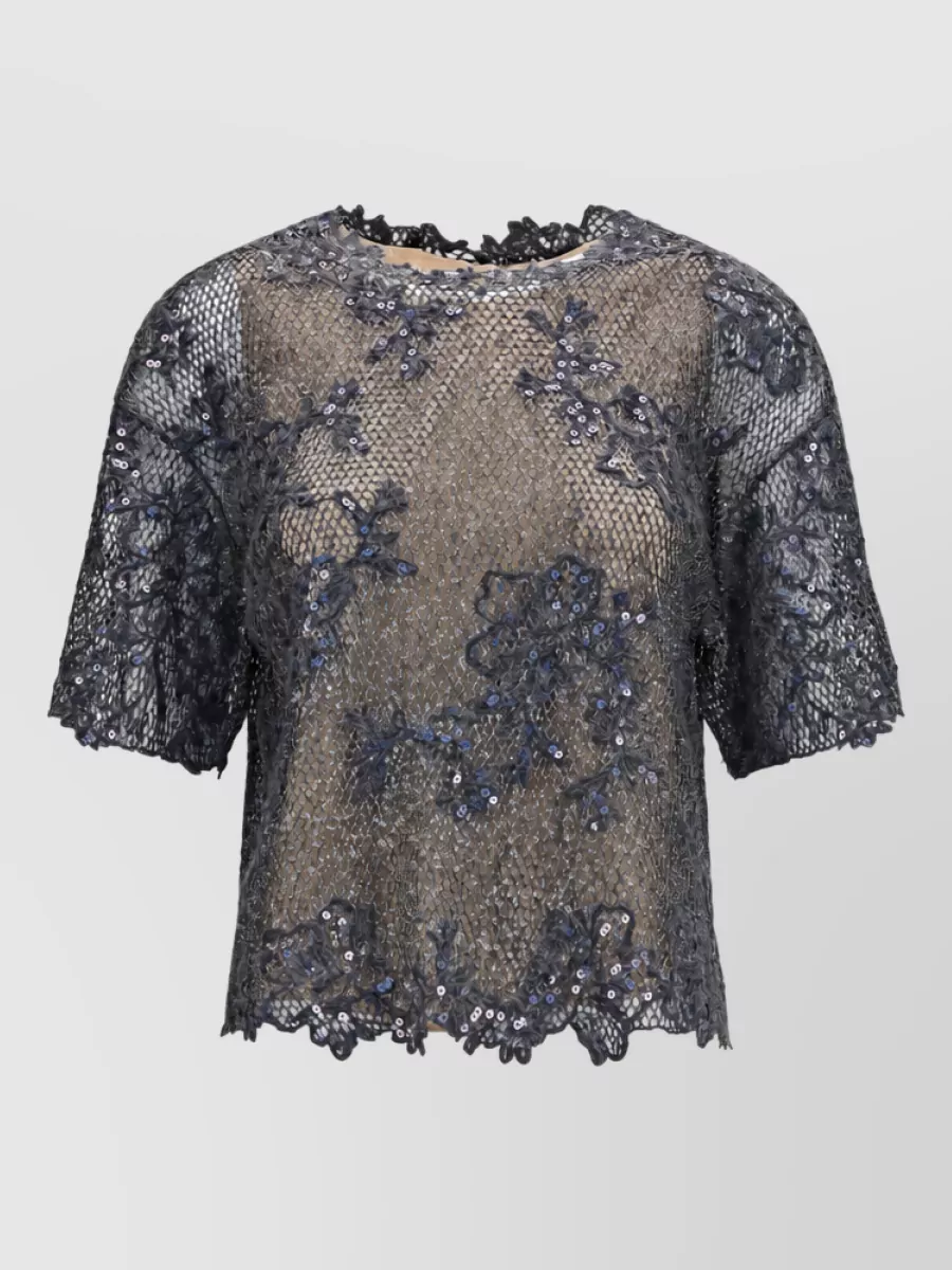 Brunello Cucinelli sequined crewneck blouse