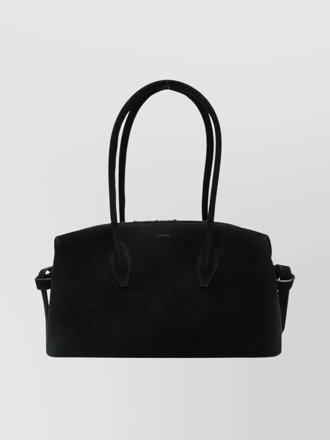 Yuzefi Rectangular Suede Shoulder Bag With Top Handles