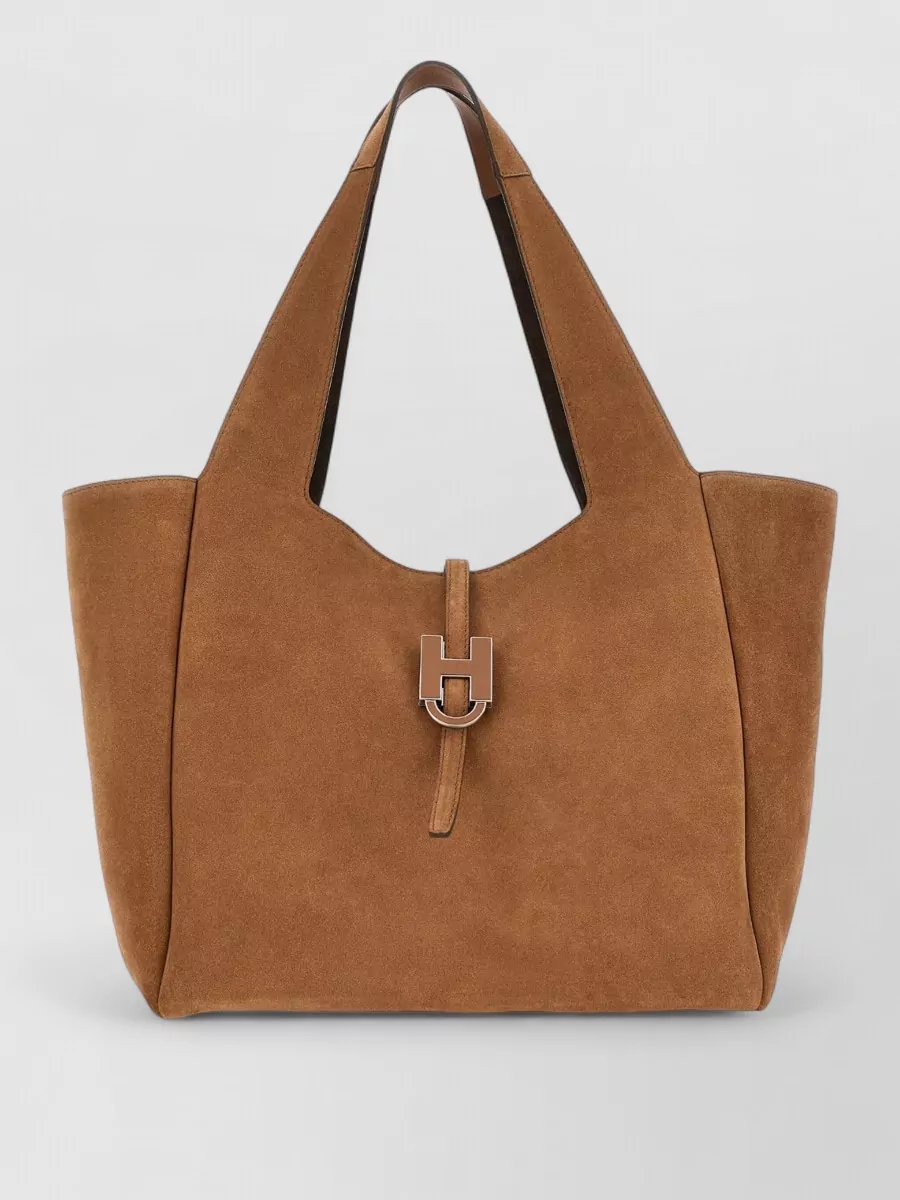 Hogan suede tote bag