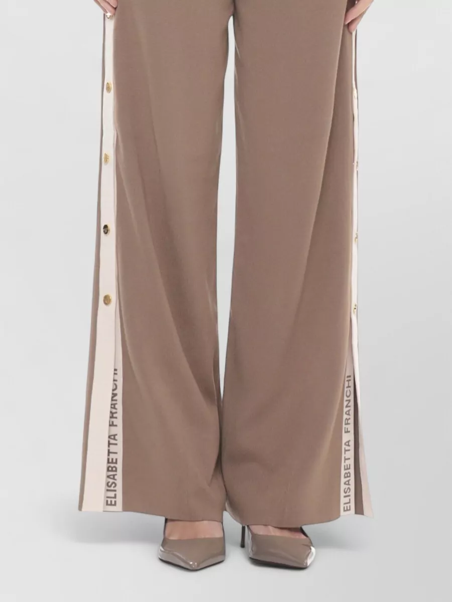 Elisabetta Franchi Viscose Long Sleeve Zip Knit Top