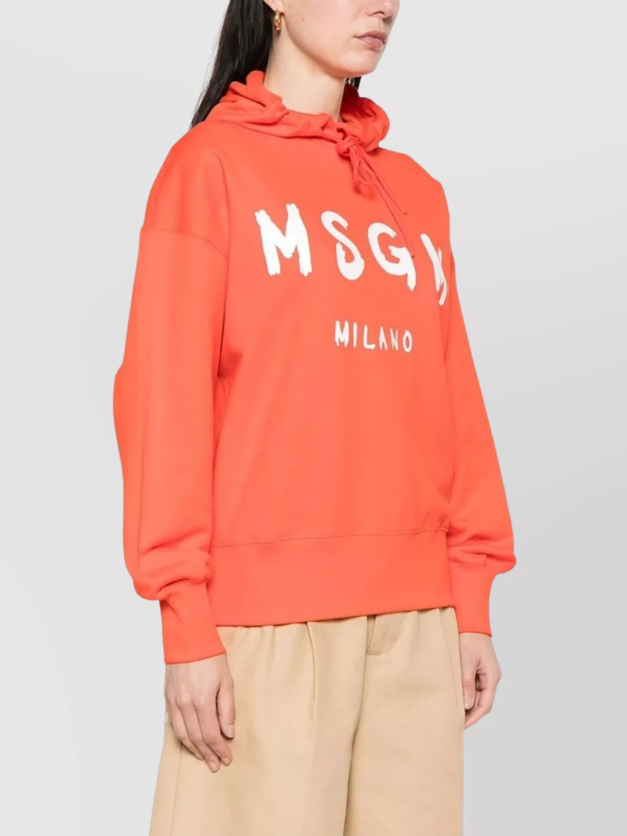 Msgm Hooded Knitwear With Ribbed Cuffs And Hem