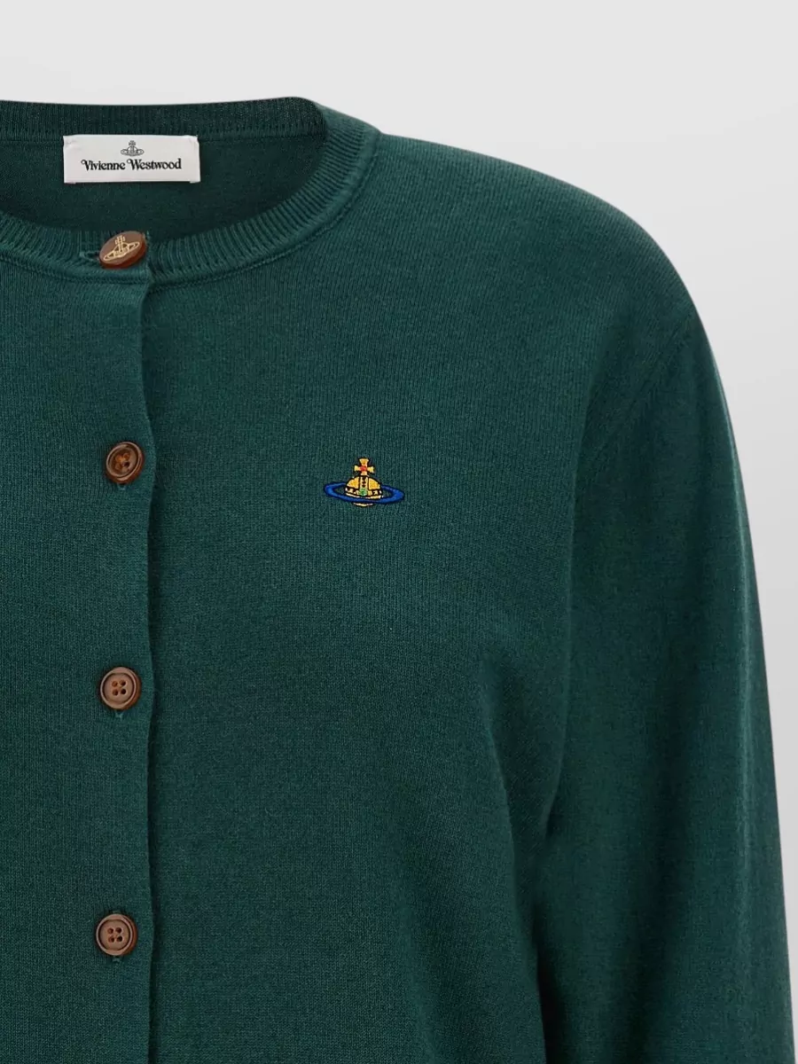 Vivienne Westwood Cashmere-Blend Ribbed Crew-Neck Cardigan