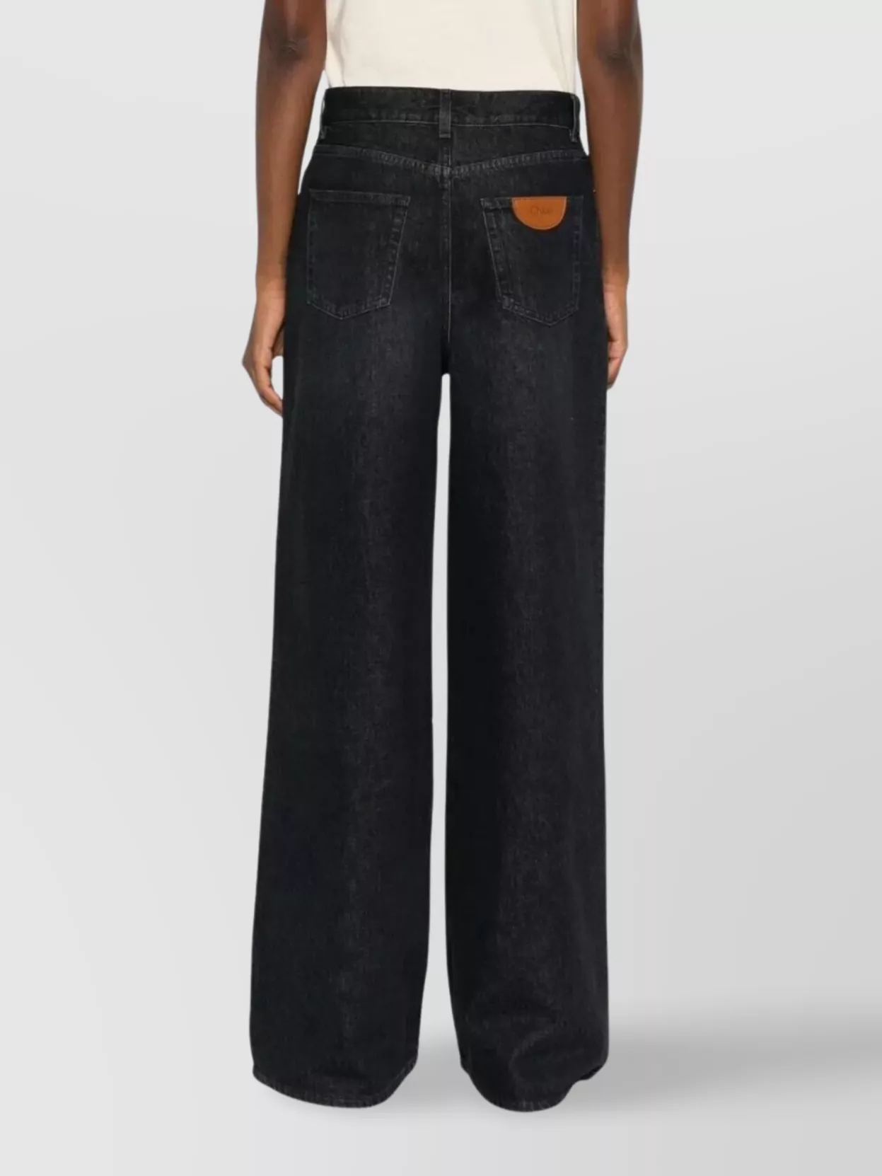 Chloé Wide-Leg Denim Trousers With Belt Loops