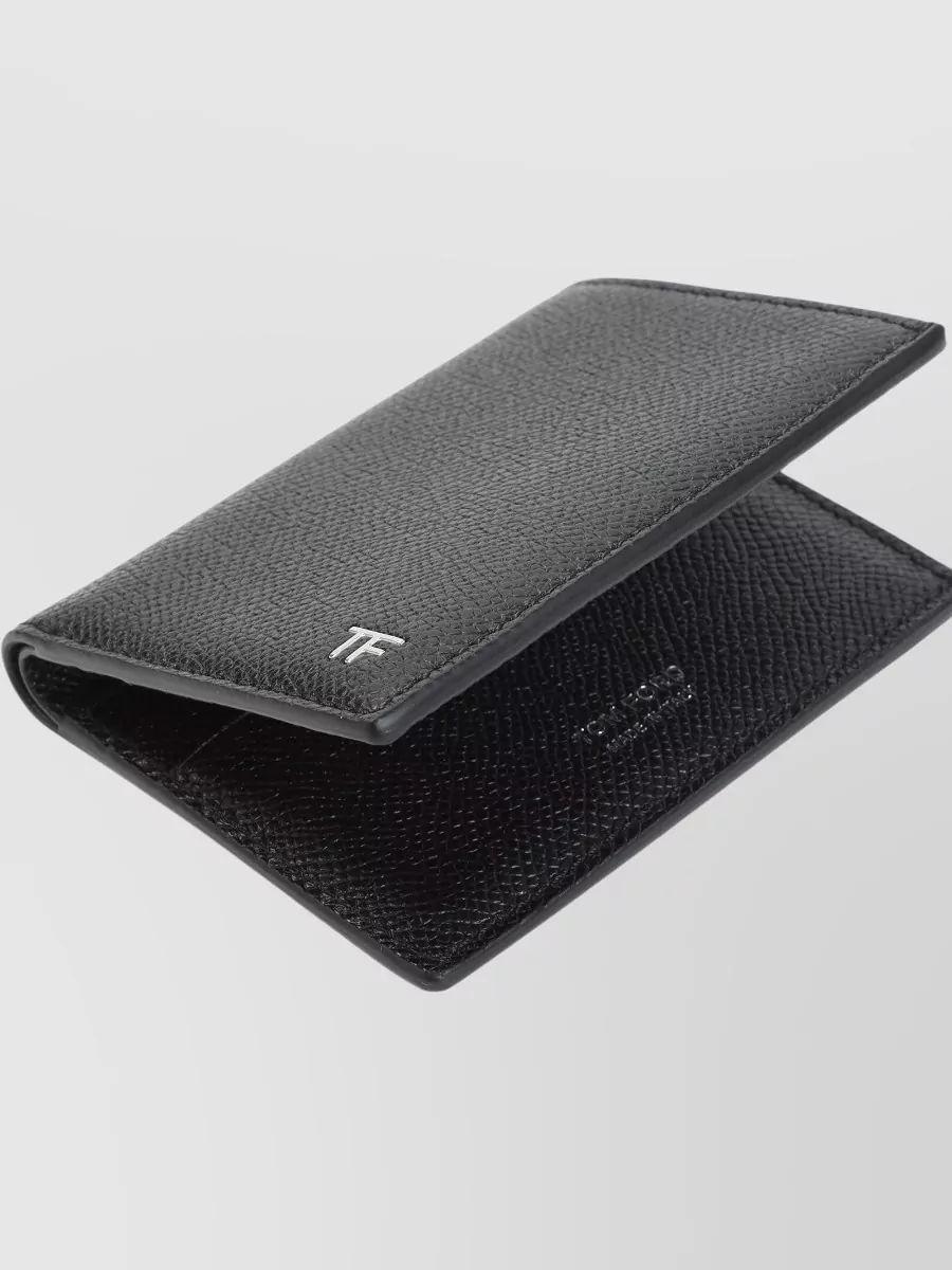 Tom Ford Calf Leather Wallet Bi Fold Compact