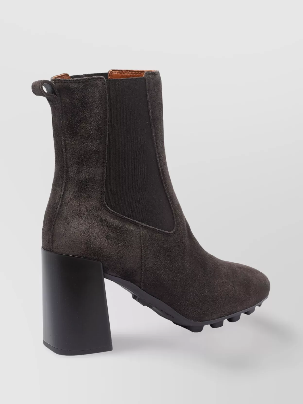 Hogan 90mm Elastic-panel Block-heel Boots In Brown