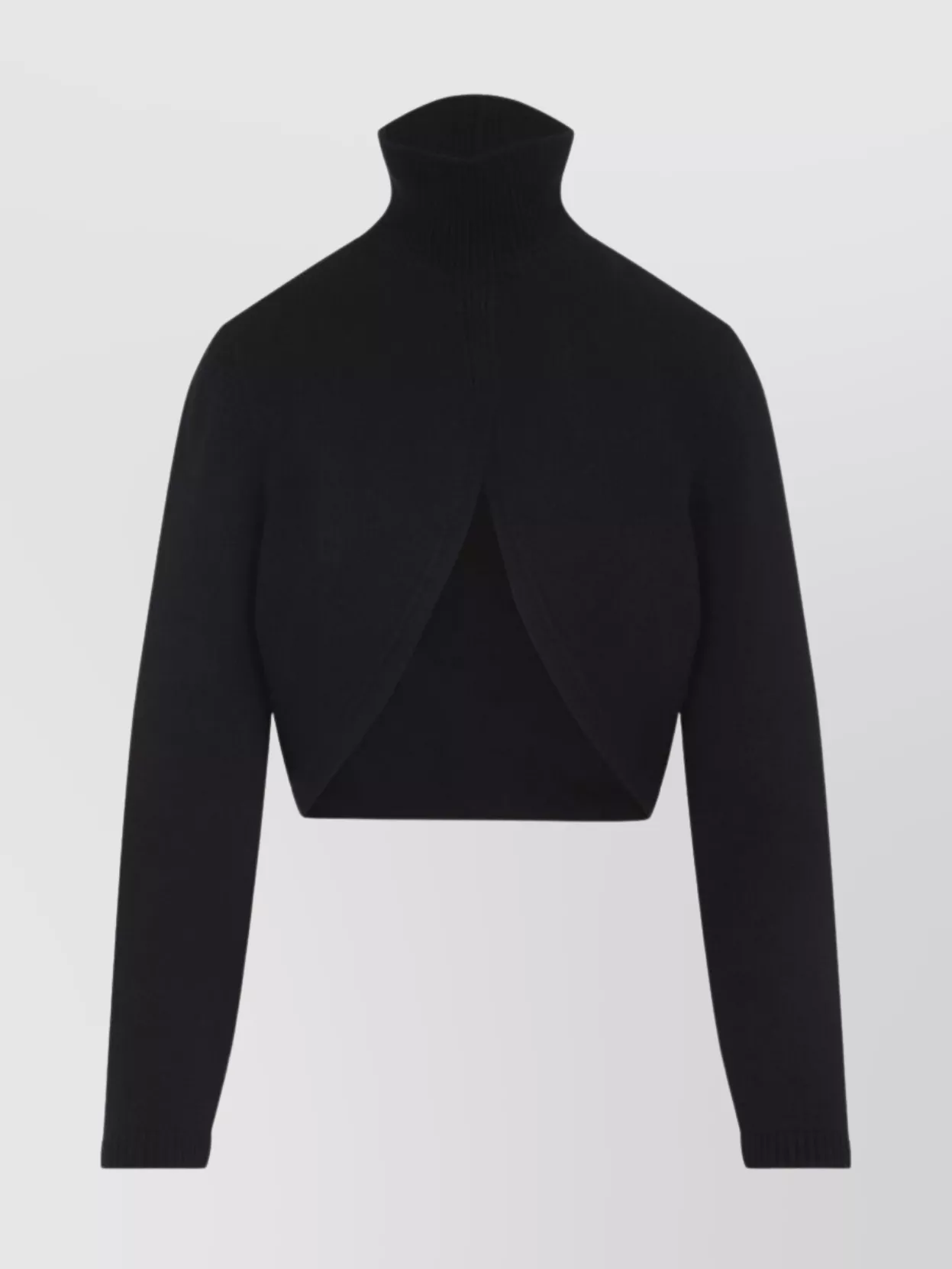 Alaïa Cropped Turtleneck Long Sleeve Knitwear