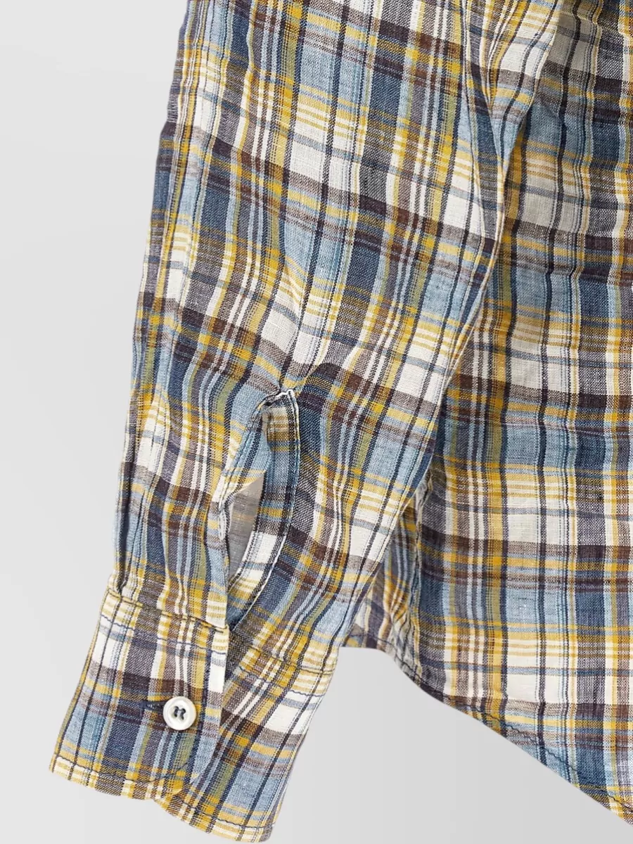 Dsquared2 Linen Plaid Long-Sleeve Shirt