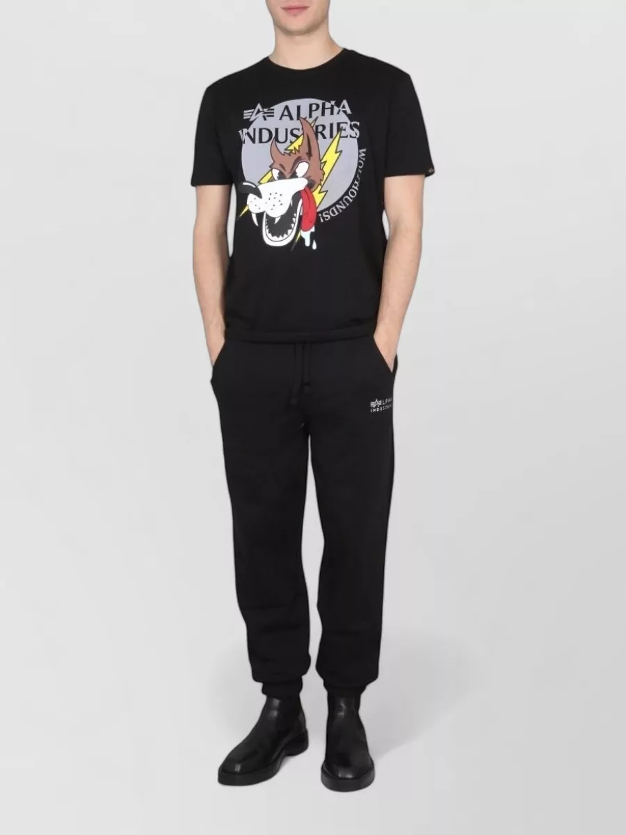 Alpha Industries logo-print cotton t-shirt