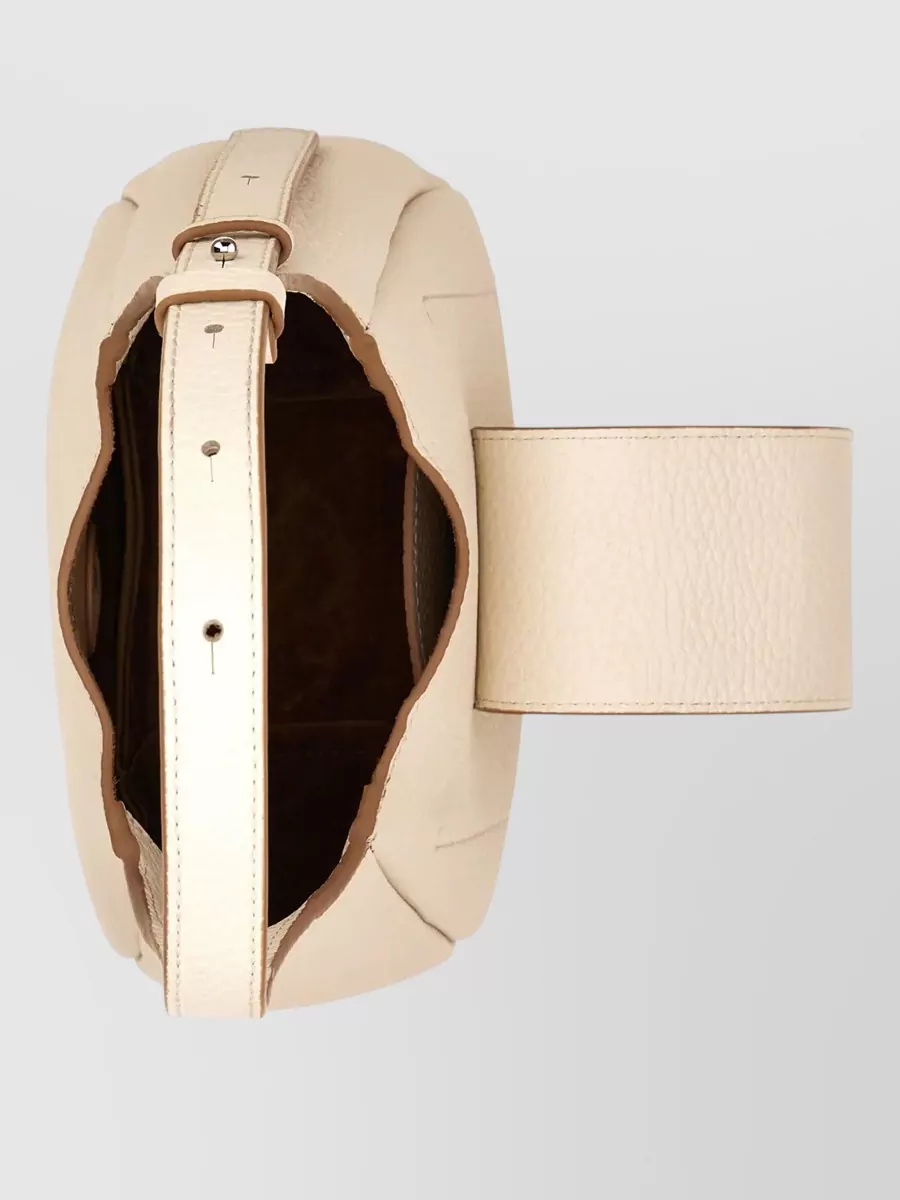 Hogan Shoulder Bag Textured Finish Adjustable Strap