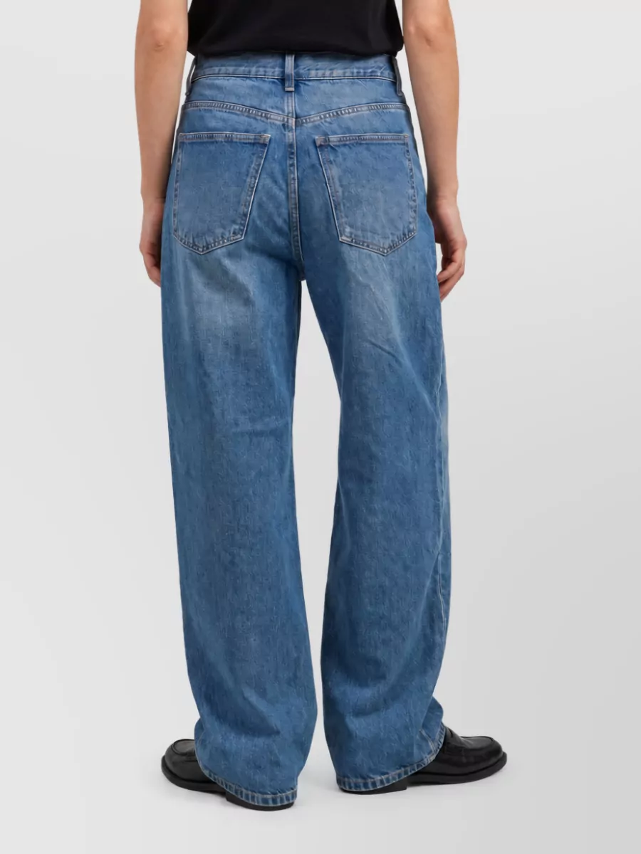 The Frankie Shop Denim Mid-Rise Tapered Jeans