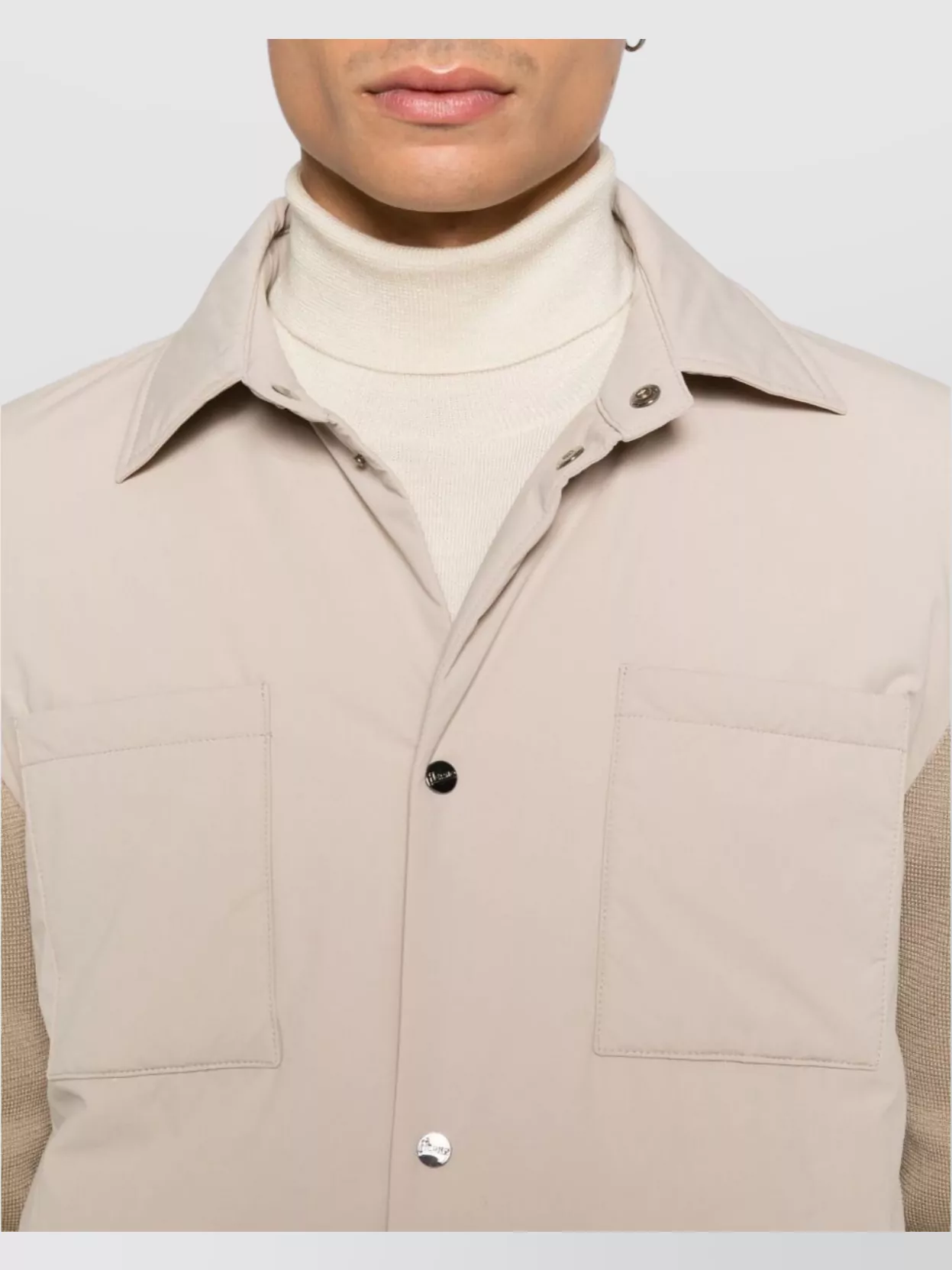 Herno Tailored Blazer With Chest Pockets And Collared Neck