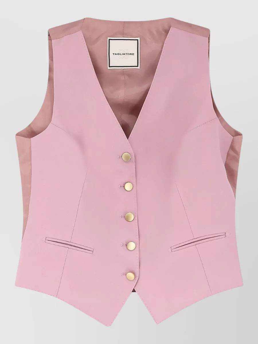 Tagliatore Virgin wool v-neck vest