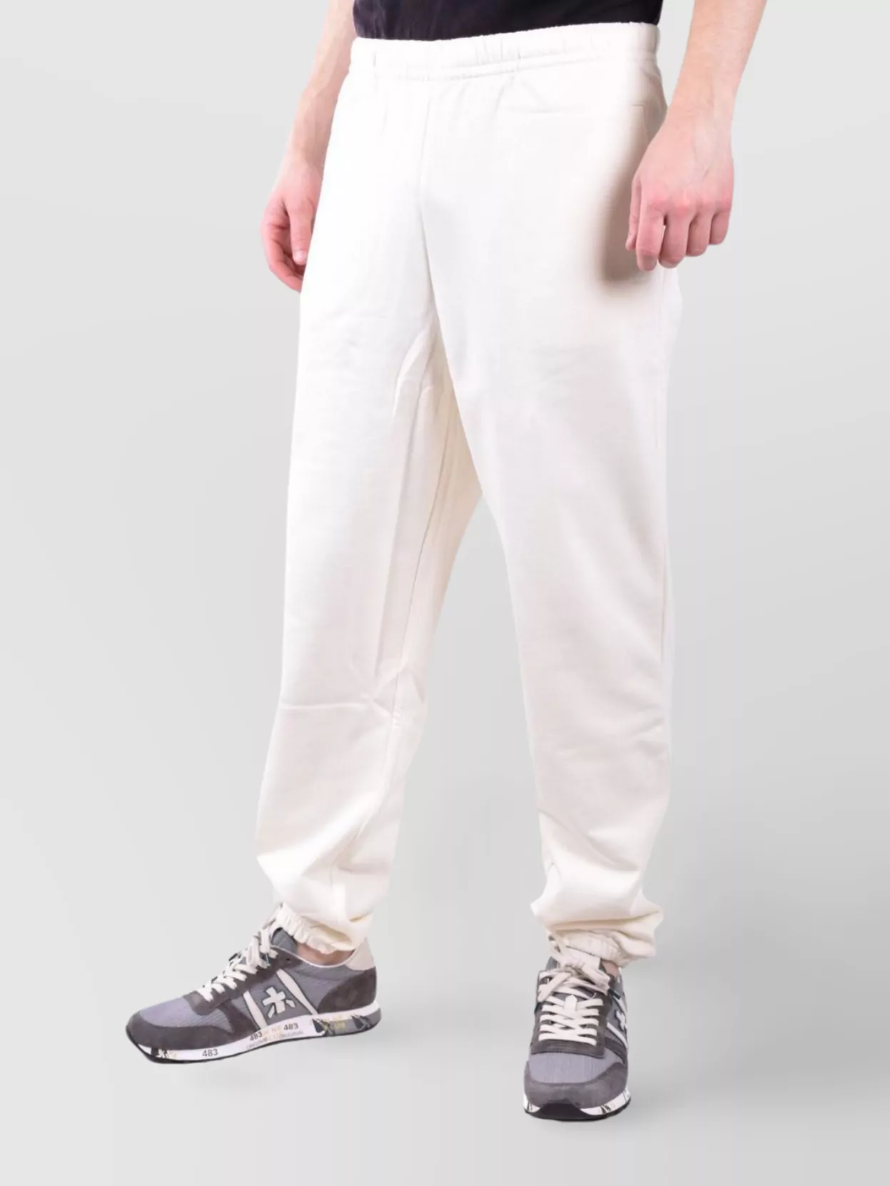 Fred Perry Trousers With Elastic Waistband And Cuffed Ankles