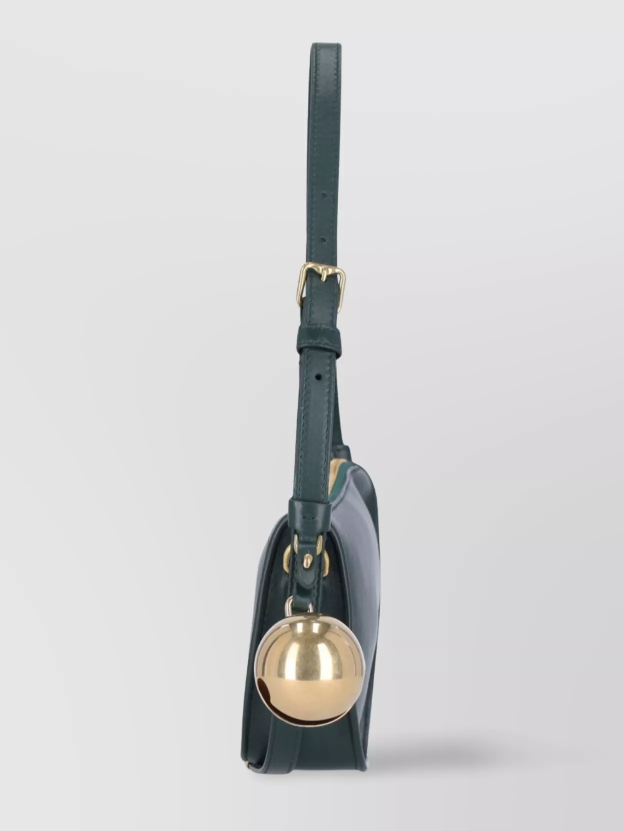 Burberry Shoulder Bag With Adjustable Strap And Curved Shape In Green