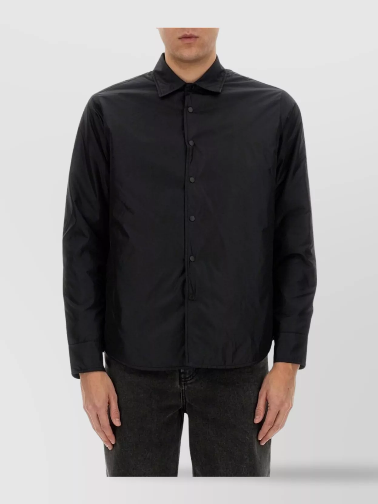 Aspesi Point Collar Cuffed Sleeves Shirt Jacket