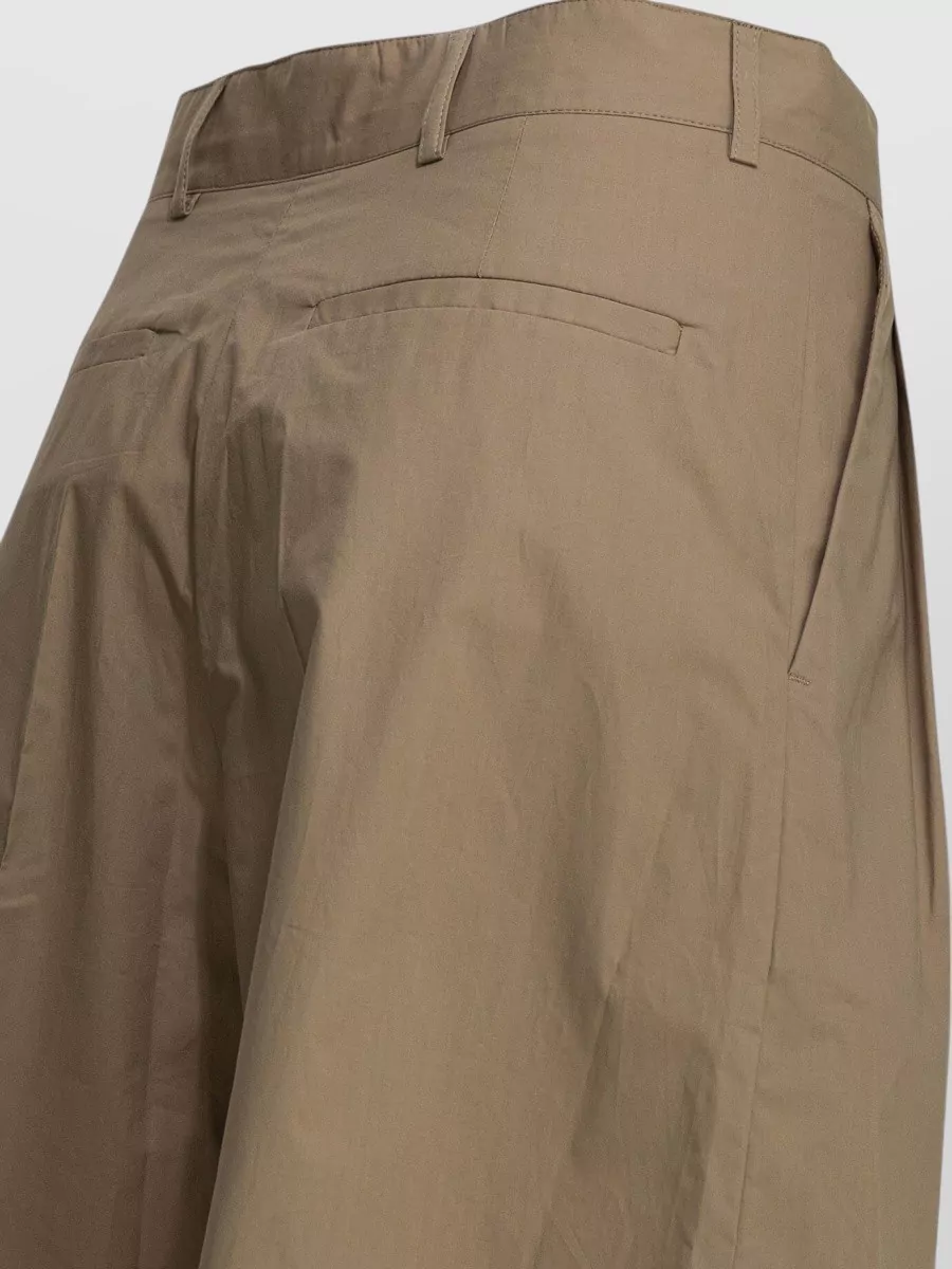 Soeur Organic Cotton Wide-Leg Knee-Length Shorts