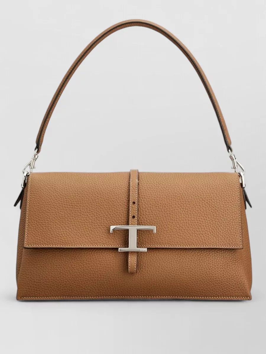 Tod's T Timeless Small Leather Clutch Bag
