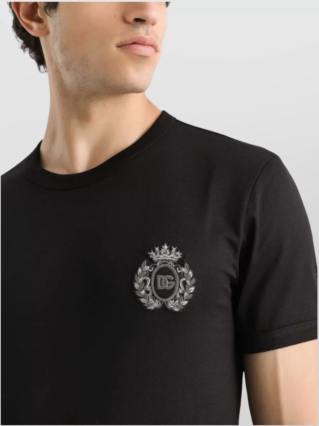 Dolce&Gabbana Cotton T-Shirt Logo Patch