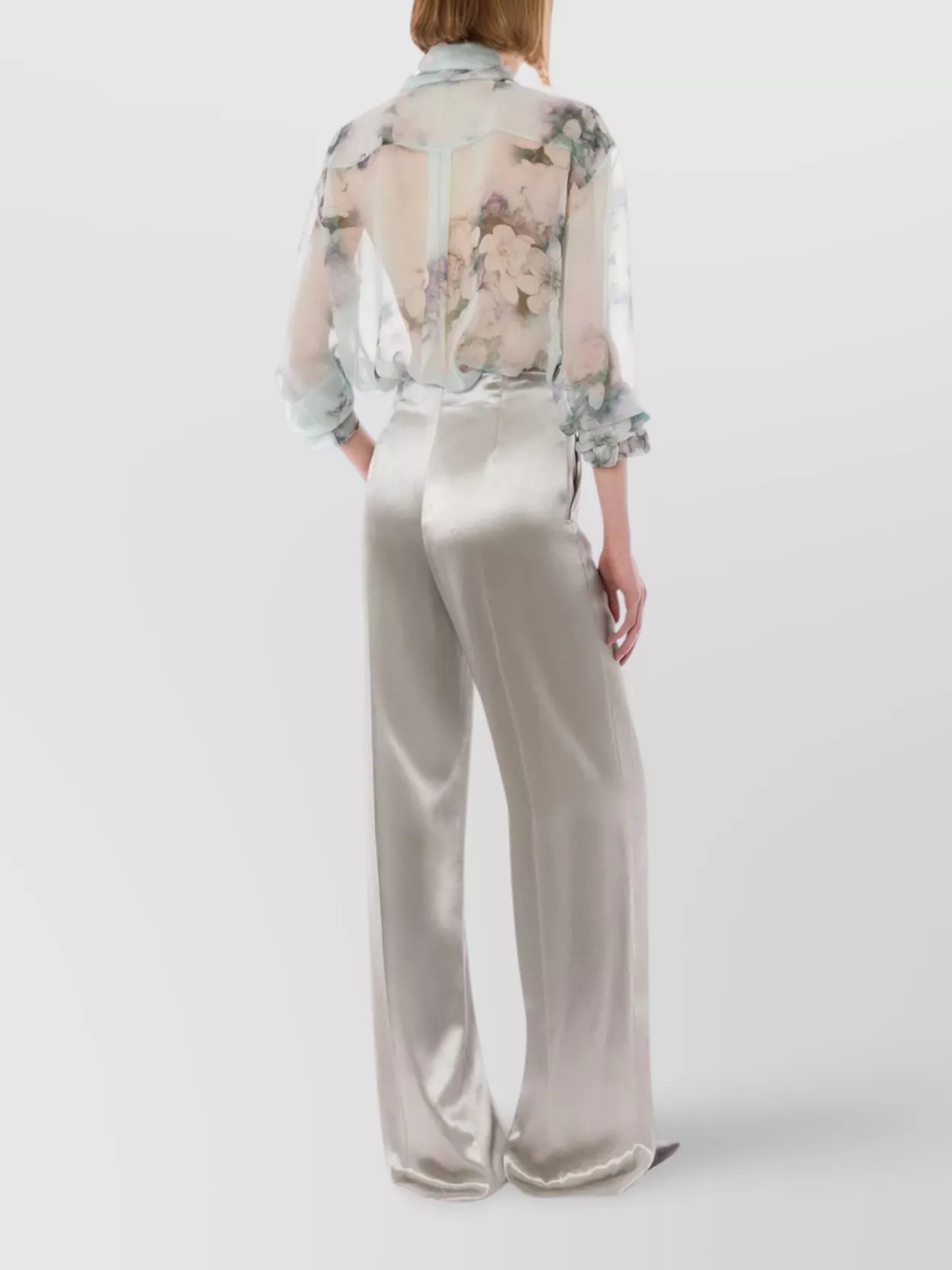 Alberta Ferretti High Waist Wide Leg Trousers