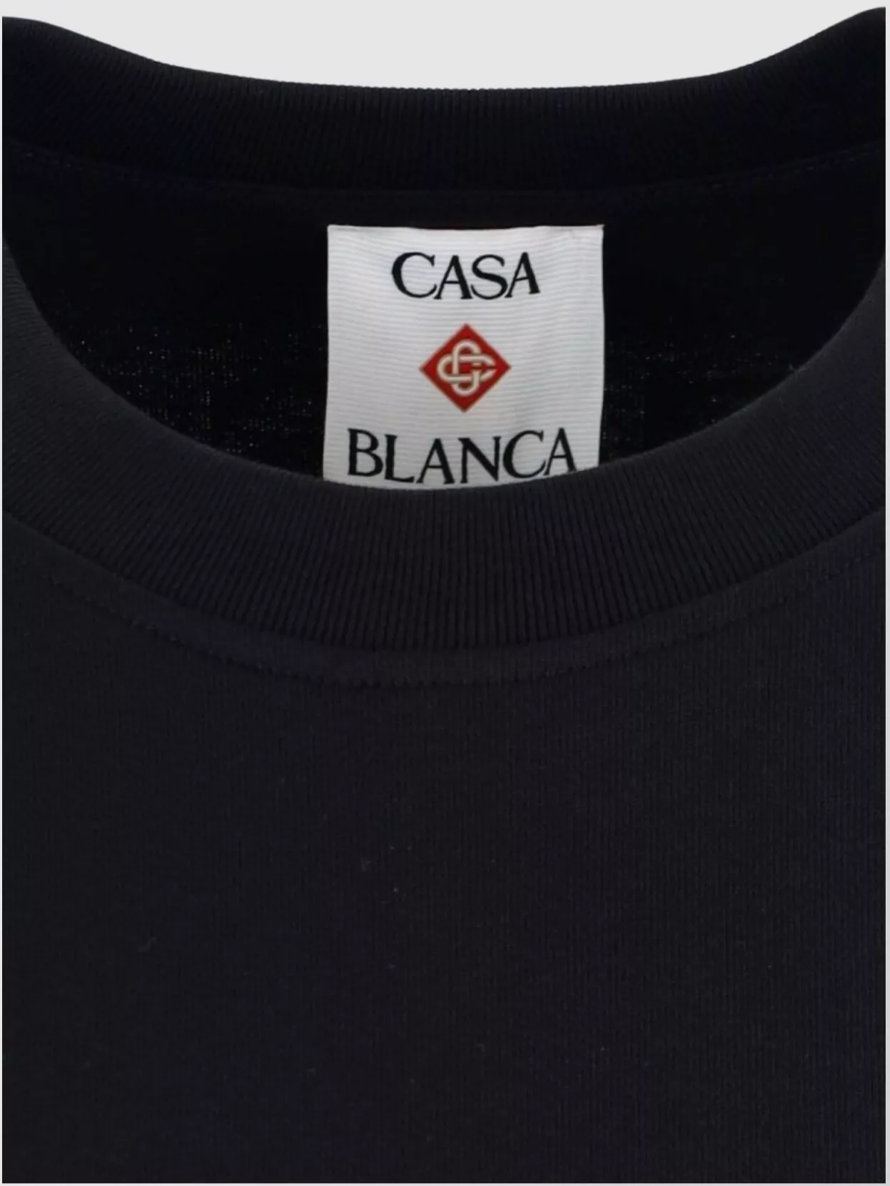 Casablanca Crew Neck Graphic Print Ribbed Neckline