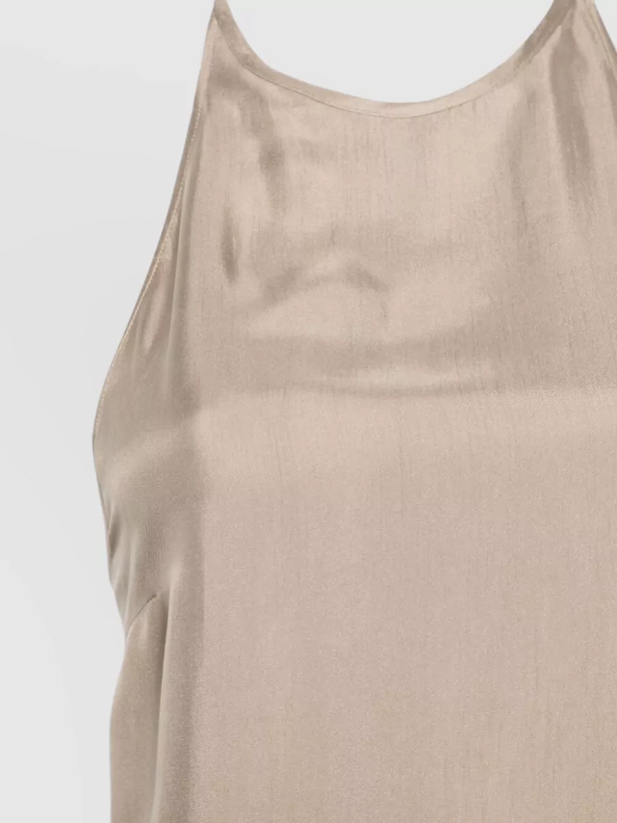 Alysi Silk Spaghetti Strap Sleeveless Top