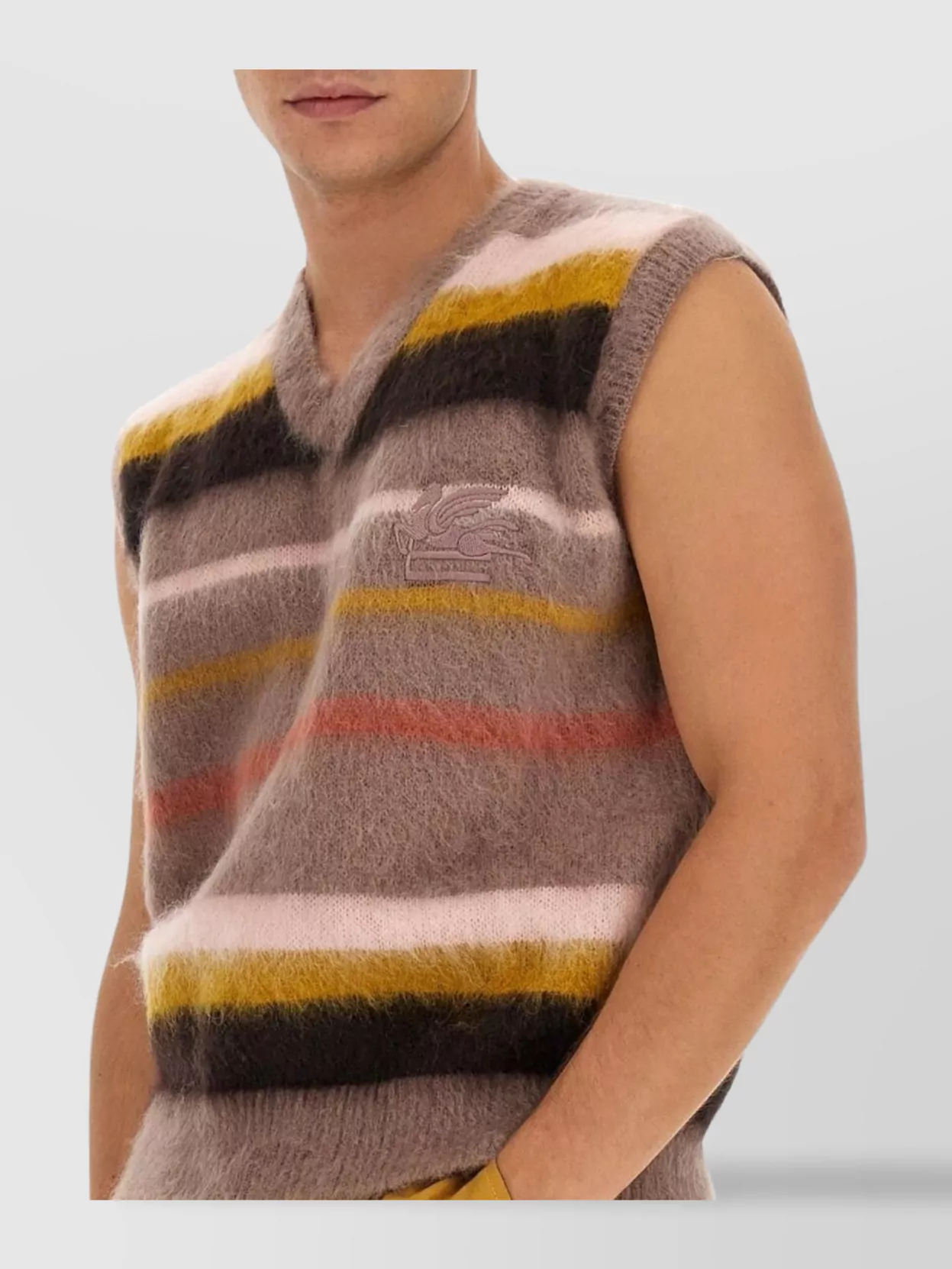 Etro Striped Pattern V-Neck Vest